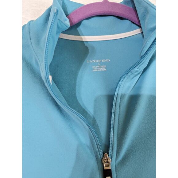 Lands End Jacket Sz L. More Green Like Sleeve Photo. Good Quality - Picture 3 of 10